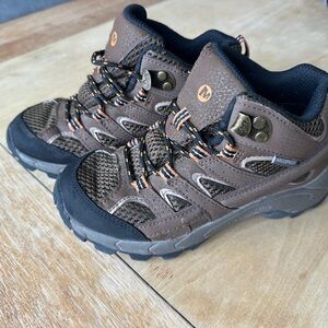 Merrill Kids Waterproof Hiking Shoes - Brown